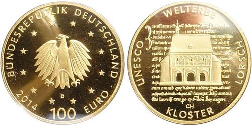 100 Euro Repubblica Federale di Germania (1990 - ) Oro 