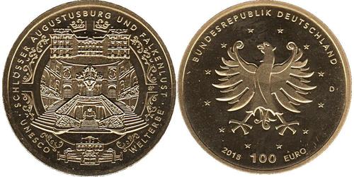 100 Euro Repubblica Federale di Germania (1990 - ) Oro 