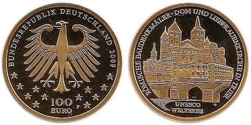 100 Euro Repubblica Federale di Germania (1990 - ) Oro 