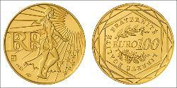 100 Euro 法蘭西第五共和國 金 