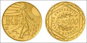 100 Euro 法蘭西第五共和國 金 