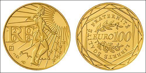 100 Euro 法蘭西第五共和國 金 