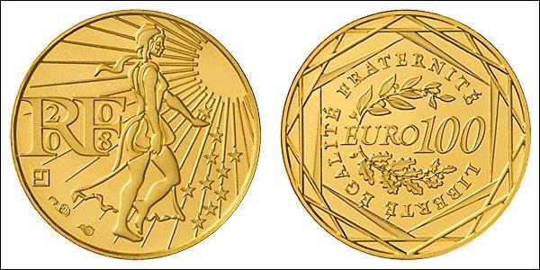 100 Euro 法蘭西第五共和國 金 