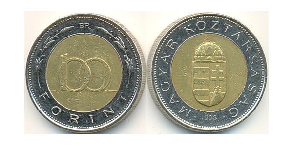 100 Forint Hongrie (1989 - ) Acier/Laiton 