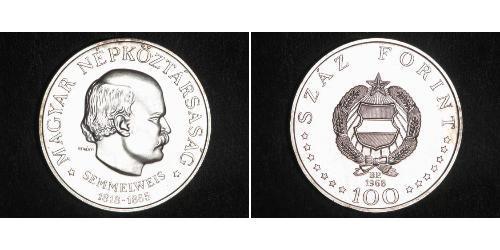 100 Forint République populaire de Hongrie (1949 - 1989) Argent Ignace Philippe Semmelweis