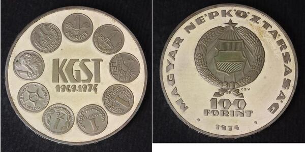 100 Forint Ungheria Argento 