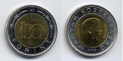 100 Forint Ungheria (1989 - ) Bimetal 