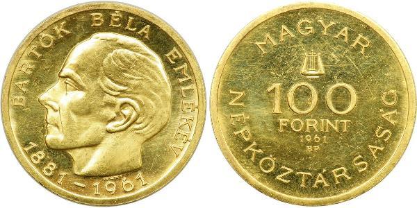 100 Forint Hungary (1989 - ) Gold 