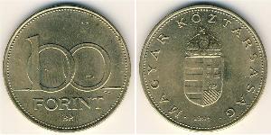 100 Forint Hungría (1989 - ) Latón 