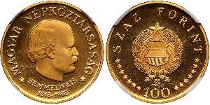 100 Forint République populaire de Hongrie (1949 - 1989) Or Ignace Philippe Semmelweis