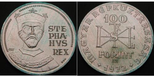 100 Forint Hungría Plata 