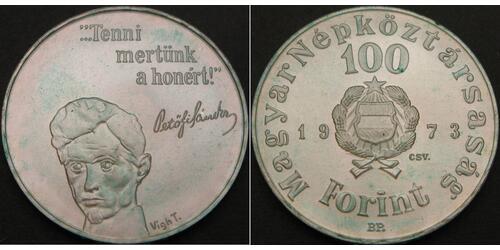 100 Forint Hungría Plata 