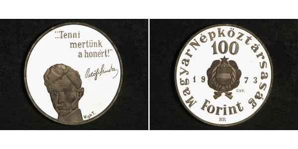 100 Forint Hungría Plata 