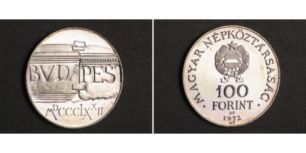 100 Forint República Popular de Hungría (1949 - 1989) Plata 