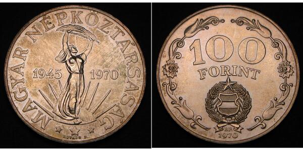 100 Forint Hungary Silver 