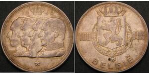 100 Franc Belgique Argent 