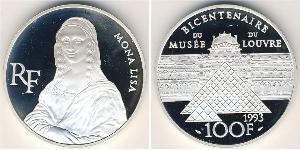 100 Franc Francia Argento 