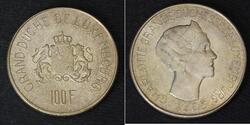 100 Franc Lussemburgo Argento 