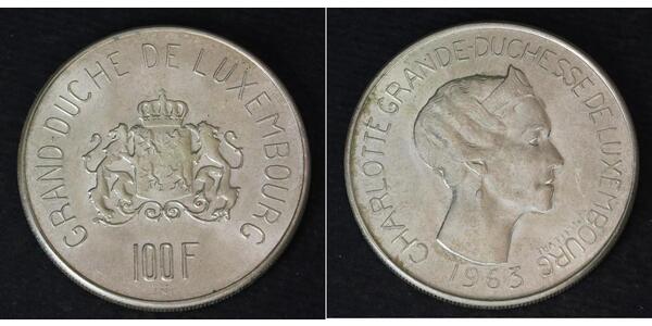 100 Franc Lussemburgo Argento 