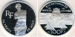 100 Franc Quinta Repubblica francese (1958 - ) Argento 