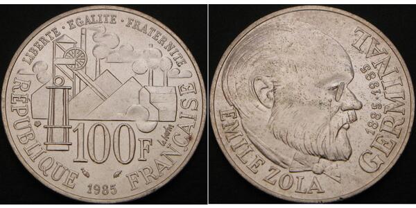 100 Franc Quinta Repubblica francese (1958 - ) Argento 