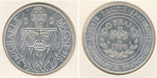 100 Franc Quinta Repubblica francese (1958 - ) Argento 