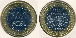 100 Franc Central African Republic Bimetal 