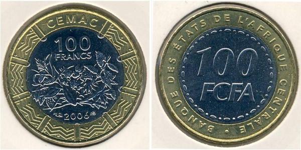 100 Franc Central African Republic Bimetal 