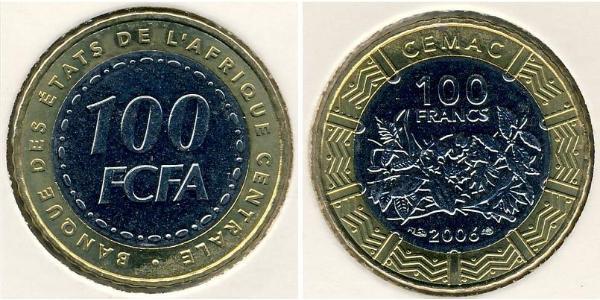 100 Franc Central African Republic Bimetal 