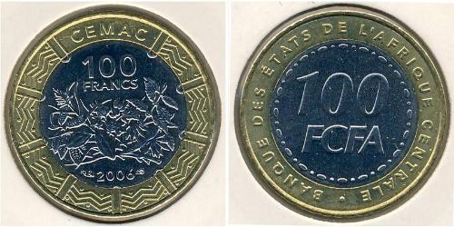 100 Franc Repubblica Centrafricana Bimetal 