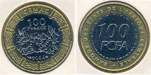 100 Franc Zentralafrikanische Republik Bimetall 