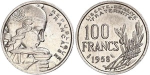 100 Franc French Fourth Republic (1946-1958) Copper/Nickel 