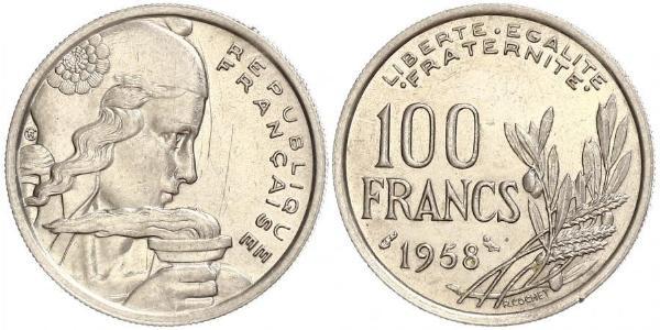 100 Franc French Fourth Republic (1946-1958) Copper/Nickel 