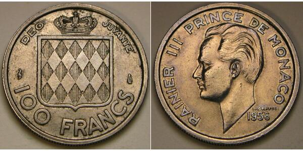 100 Franc Monaco Copper/Nickel 