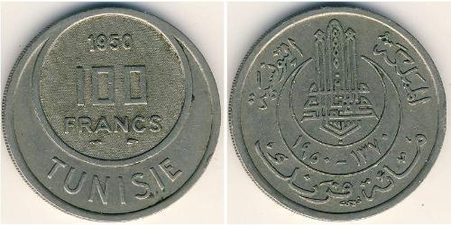 100 Franc Tunisia Copper/Nickel 