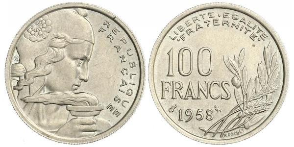 100 Franc Quatrième République (1946-1958) Cuivre/Nickel 