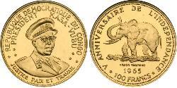 100 Franc Democratic Republic of the Congo Gold 