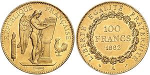 100 Franc Dritte Französische Republik (1870-1940)  Gold 