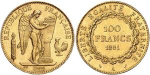 100 Franc Dritte Französische Republik (1870-1940)  Gold 