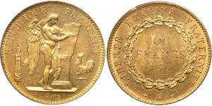 100 Franc Dritte Französische Republik (1870-1940)  Gold 