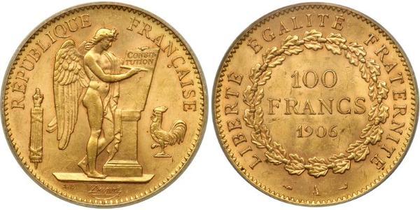 100 Franc Dritte Französische Republik (1870-1940)  Gold 