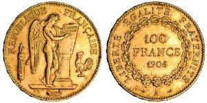 100 Franc Erste Französische Republik  (1792-1804) Gold 