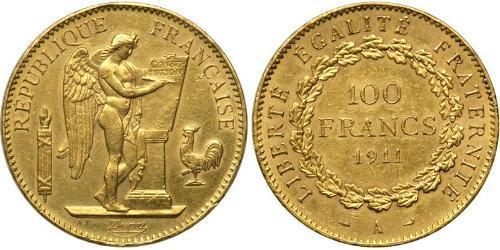 100 Franc Erste Französische Republik  (1792-1804) Gold 