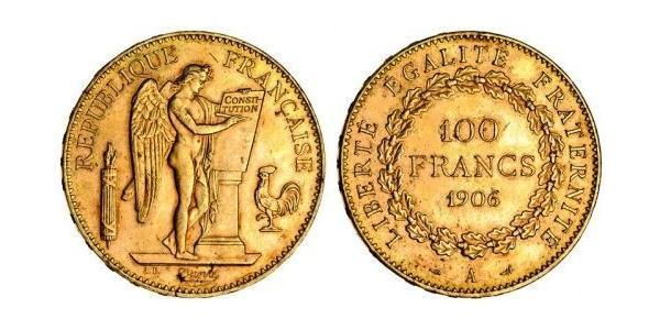 100 Franc Erste Französische Republik  (1792-1804) Gold 