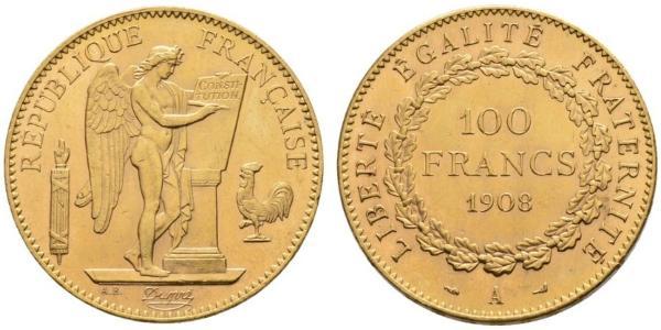 100 Franc French First Republic (1792-1804) Gold 