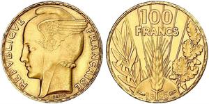 100 Franc French Third Republic (1870-1940)  Gold 