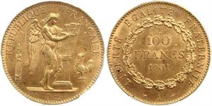 100 Franc French Third Republic (1870-1940)  Gold 