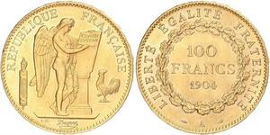 100 Franc French Third Republic (1870-1940)  Gold 