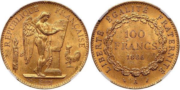 100 Franc French Third Republic (1870-1940)  Gold 