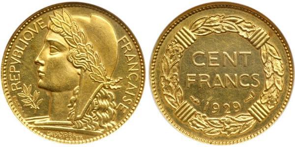 100 Franc French Third Republic (1870-1940)  Gold 